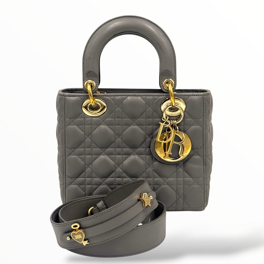 Dior Small Lady Dior Grey Lambskin (zz071426a1r)